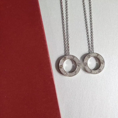 [Super CiCi ]LOVE NECKLACE ADJUSTABLE SILVER