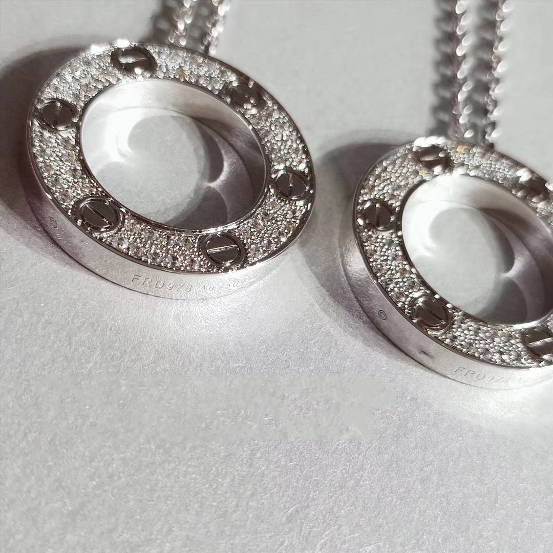 [Super CiCi ]LOVE NECKLACE ADJUSTABLE SILVER