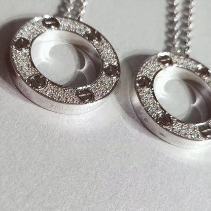 [Super CiCi ]LOVE NECKLACE ADJUSTABLE SILVER