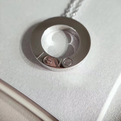 [Super CiCi ]LOVE NECKLACE ADJUSTABLE SILVER