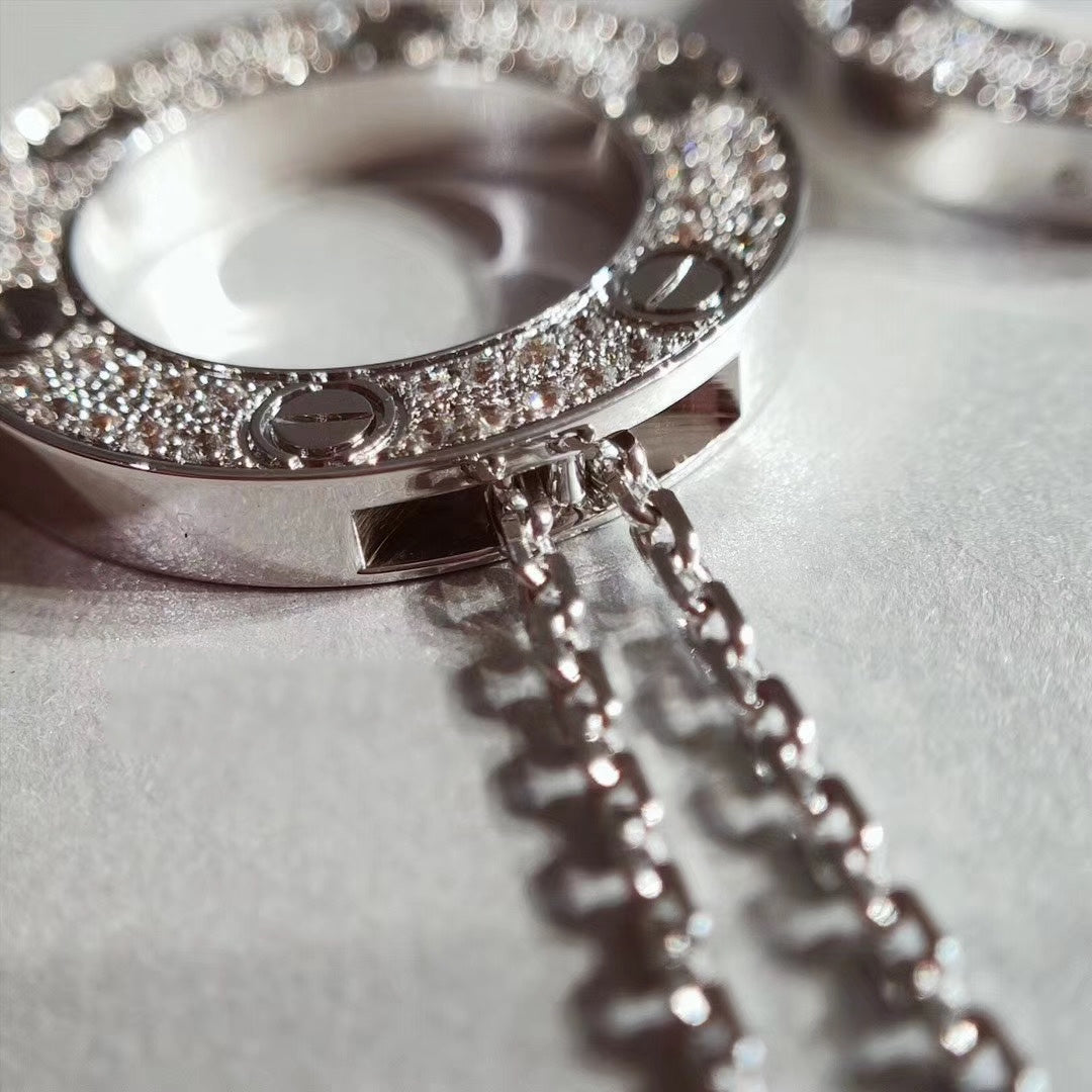 [Super CiCi ]LOVE NECKLACE ADJUSTABLE SILVER