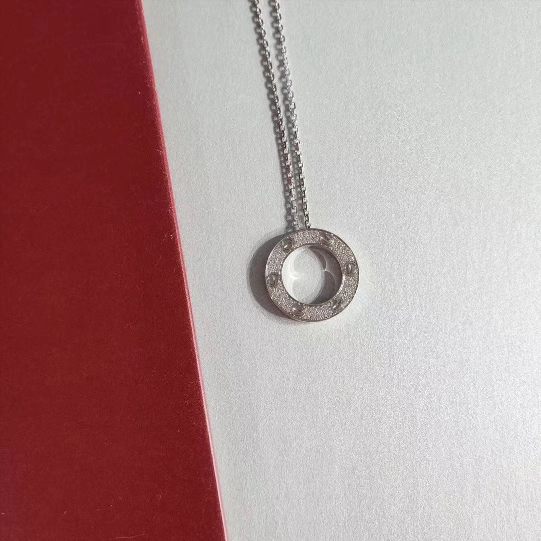 [Super CiCi ]LOVE NECKLACE ADJUSTABLE SILVER