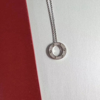 [Super CiCi ]LOVE NECKLACE ADJUSTABLE SILVER