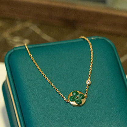 [Super CiCi ]SUN MALACHITE 1 DIAMOND PINK GOLD BRACELET
