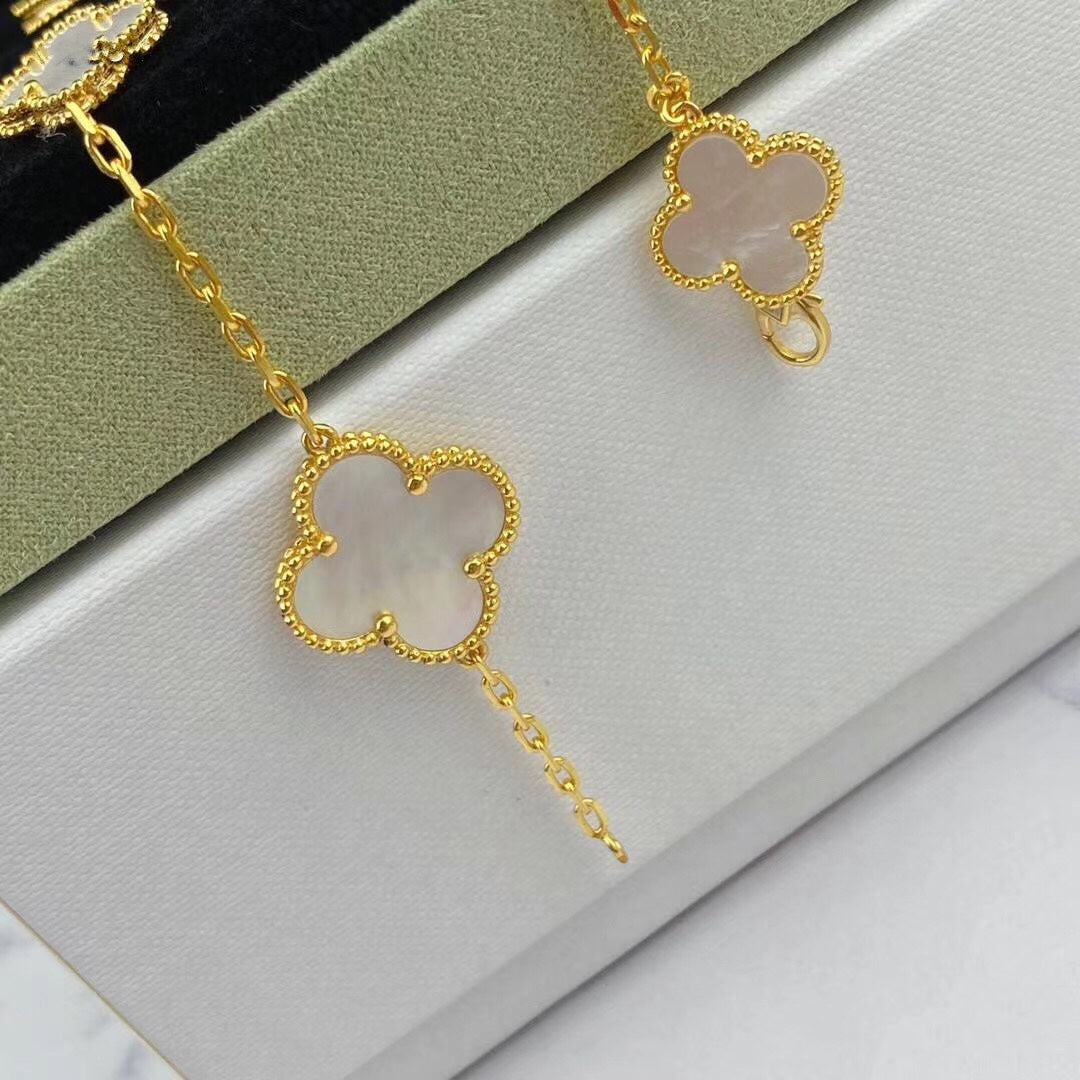 [Super CiCi ]MAGIC CLOVER MOP GOLD BRACELET 5 MOTIFS