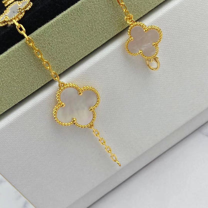 [Super CiCi ]MAGIC CLOVER MOP GOLD BRACELET 5 MOTIFS