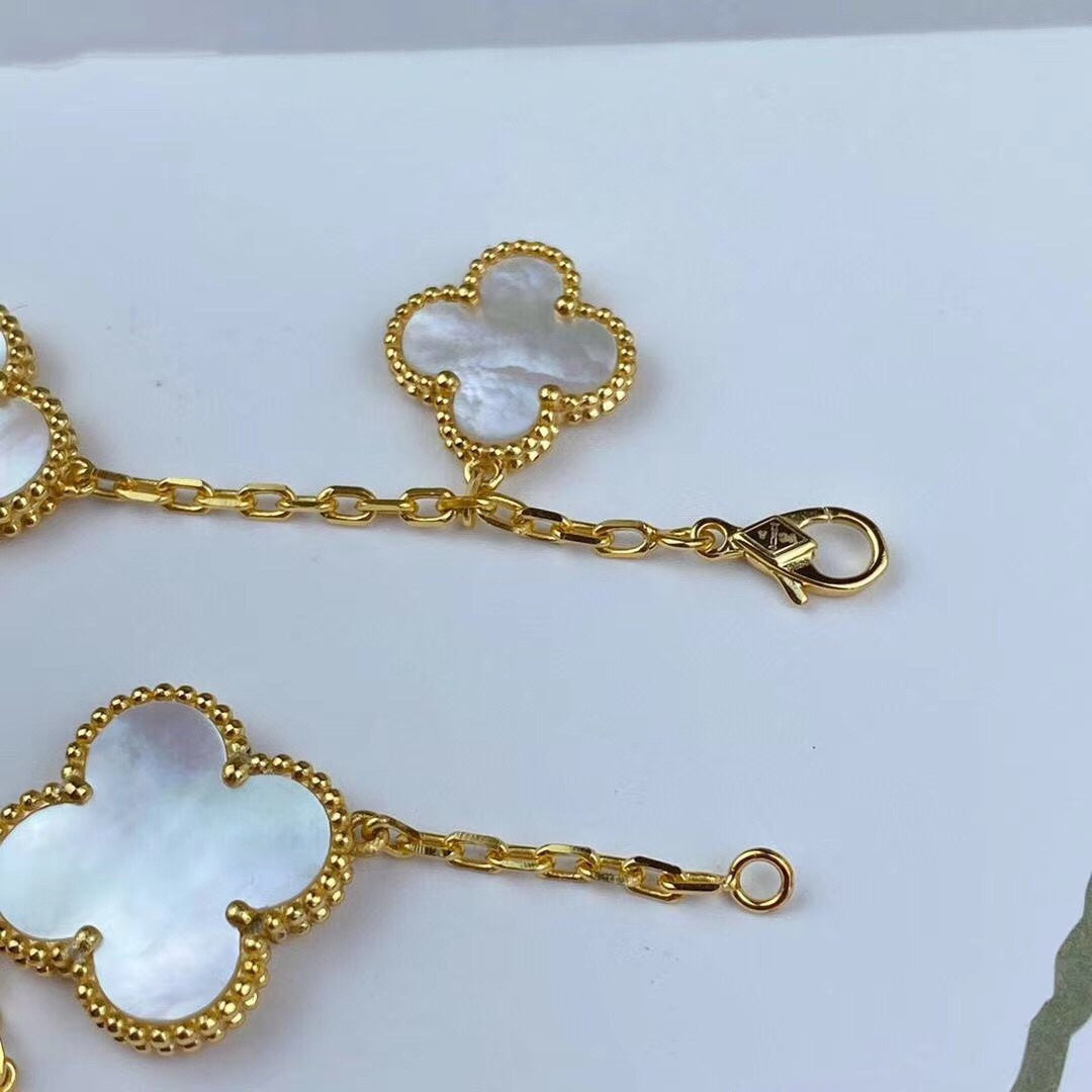 [Super CiCi ]MAGIC CLOVER MOP GOLD BRACELET 5 MOTIFS