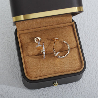 [Super CiCi ]JUSTE EARRINGS 12.75MM PINK GOLD DIAMOND