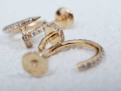 [Super CiCi ]JUSTE EARRINGS 12.75MM PINK GOLD DIAMOND
