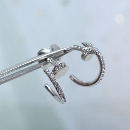[Super CiCi ]JUSTE EARRINGS 12.75MM SILVER DIAMOND