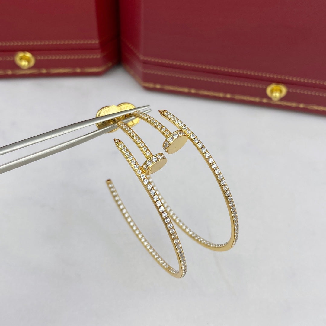 [Super CiCi ]JUSTE EARRINGS FULL DIAMONDS 1.8MM