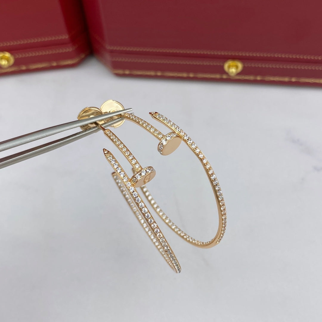 [Super CiCi ]JUSTE EARRINGS FULL DIAMONDS 1.8MM