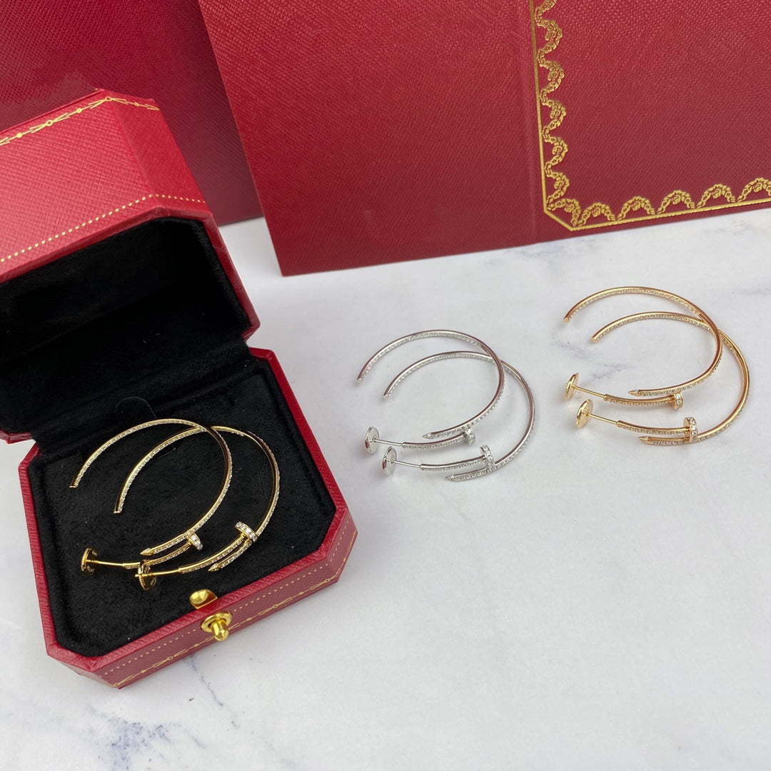 [Super CiCi ]JUSTE EARRINGS FULL DIAMONDS 1.8MM