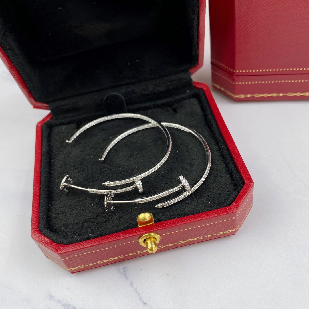 [Super CiCi ]JUSTE EARRINGS FULL DIAMONDS 1.8MM