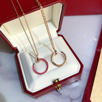 [Super CiCi ]JUSTE NECKLACE GOLD RED DIAMONDS