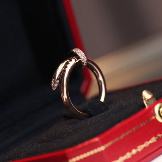 [Super CiCi ]JUSTE RING 2.65MM PINK GOLD DIAMOND