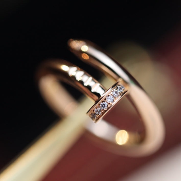 [Super CiCi ]JUSTE RING 2.65MM PINK GOLD DIAMOND