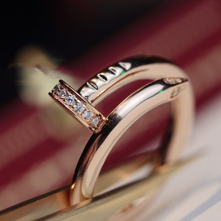 [Super CiCi ]JUSTE RING 2.65MM PINK GOLD DIAMOND