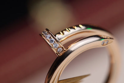 [Super CiCi ]JUSTE RING 2.65MM PINK GOLD DIAMOND