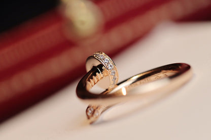 [Super CiCi ]JUSTE RING 2.65MM PINK GOLD DIAMOND