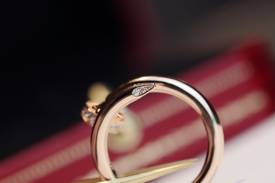 [Super CiCi ]JUSTE RING 2.65MM PINK GOLD DIAMOND