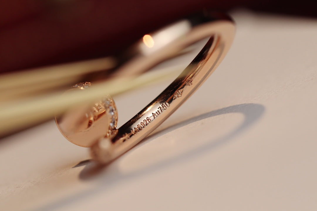 [Super CiCi ]JUSTE RING 2.65MM PINK GOLD DIAMOND