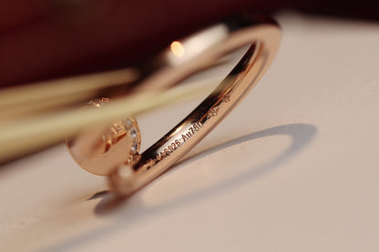 [Super CiCi ]JUSTE RING 2.65MM PINK GOLD DIAMOND
