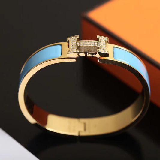 [Super CiCi ]H CLOUD BLUE BRACELET GOLD DIAMOND