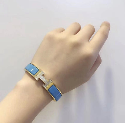 [Super CiCi ]H CLOUD BLUE BRACELET GOLD DIAMOND