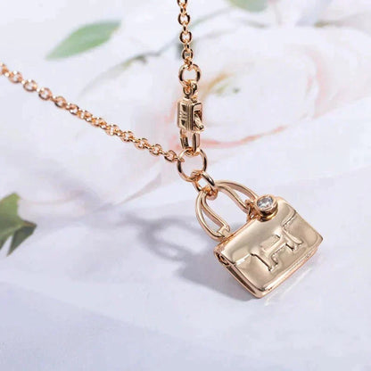 [Super CiCi ]AMULETTE PEDANT ROSE GOLD NECKLACE