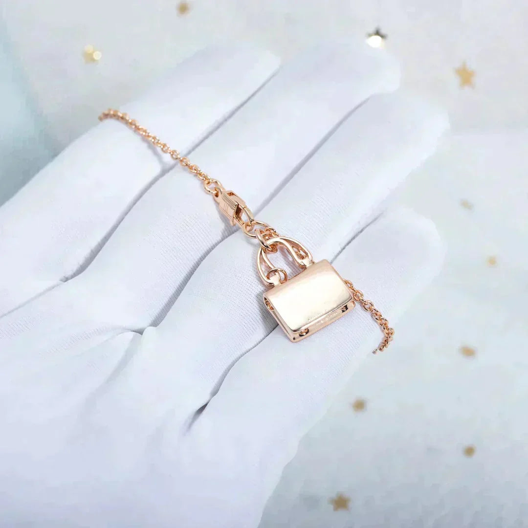 [Super CiCi ]AMULETTE PEDANT ROSE GOLD NECKLACE