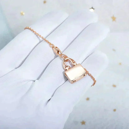 [Super CiCi ]AMULETTE PEDANT ROSE GOLD NECKLACE