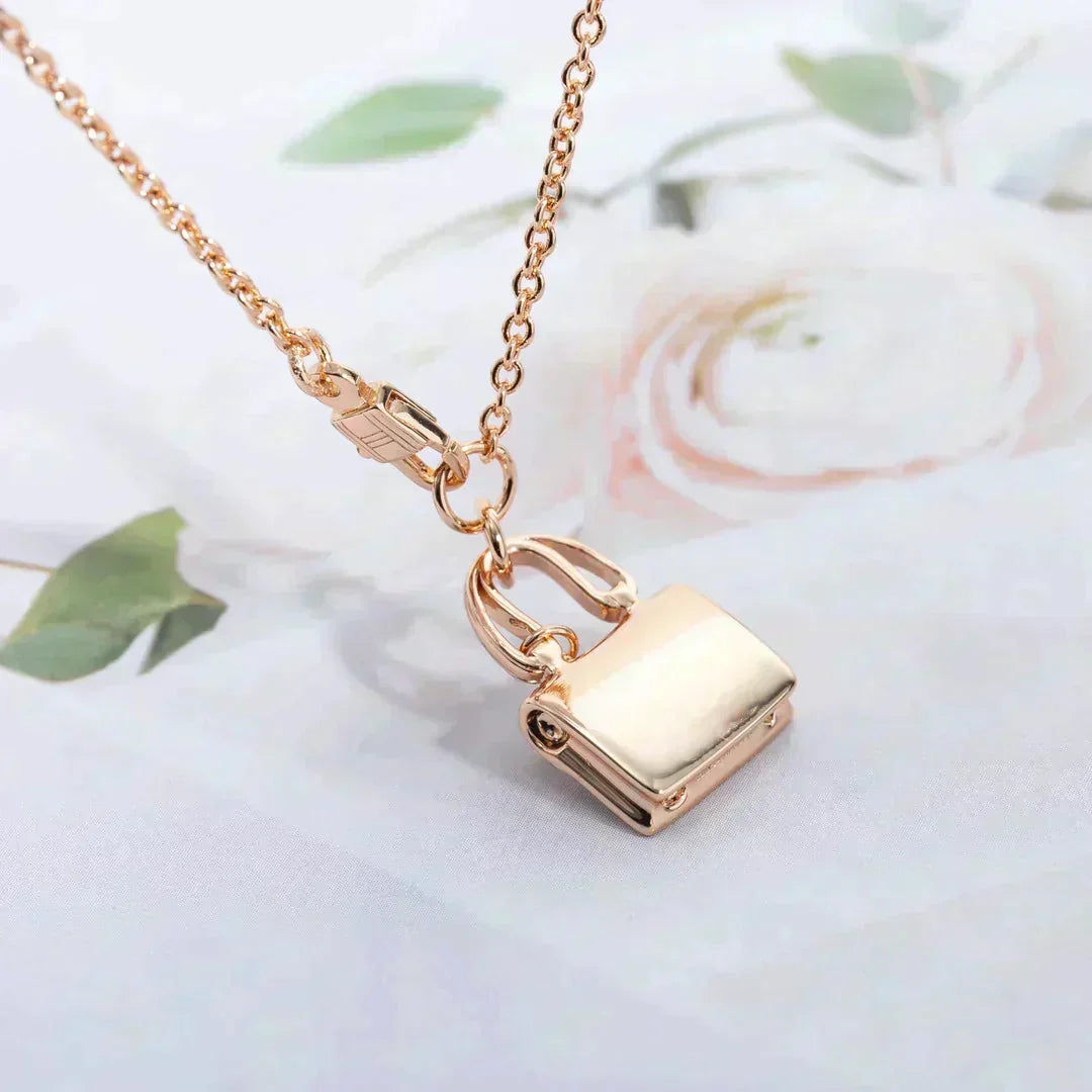 [Super CiCi ]AMULETTE PEDANT ROSE GOLD NECKLACE