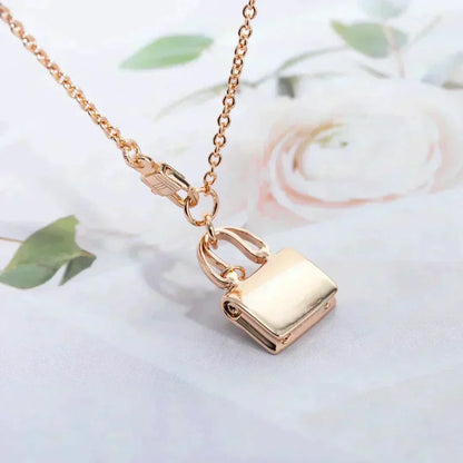 [Super CiCi ]AMULETTE PEDANT ROSE GOLD NECKLACE