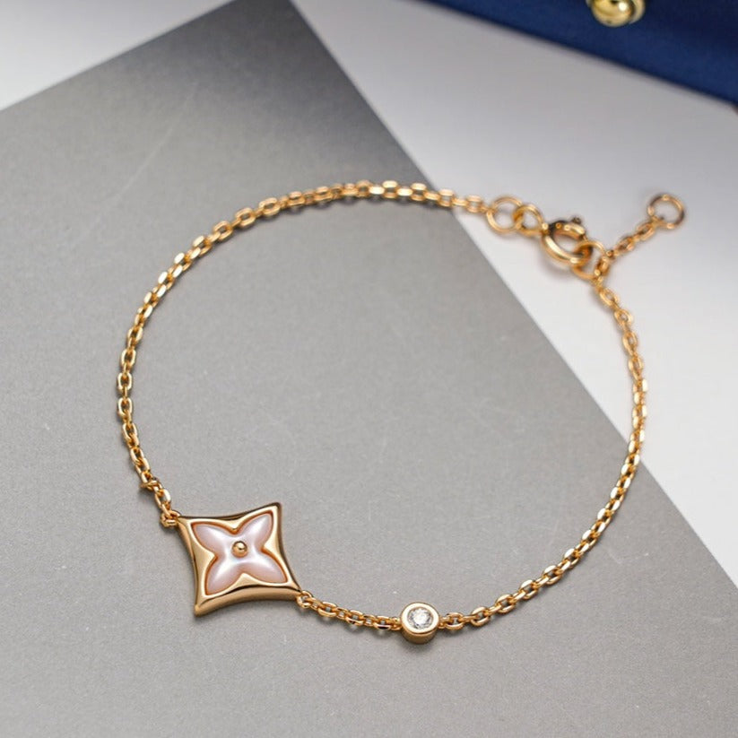 [Super CiCi ]STAR 1 DIAMOND PINK GOLD BRACELET