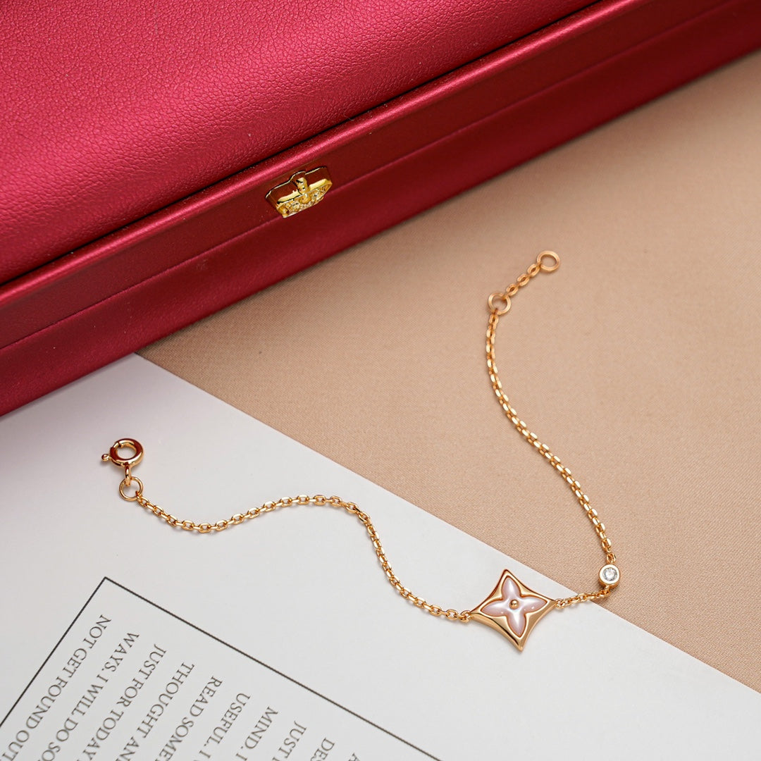 [Super CiCi ]STAR 1 DIAMOND PINK GOLD BRACELET