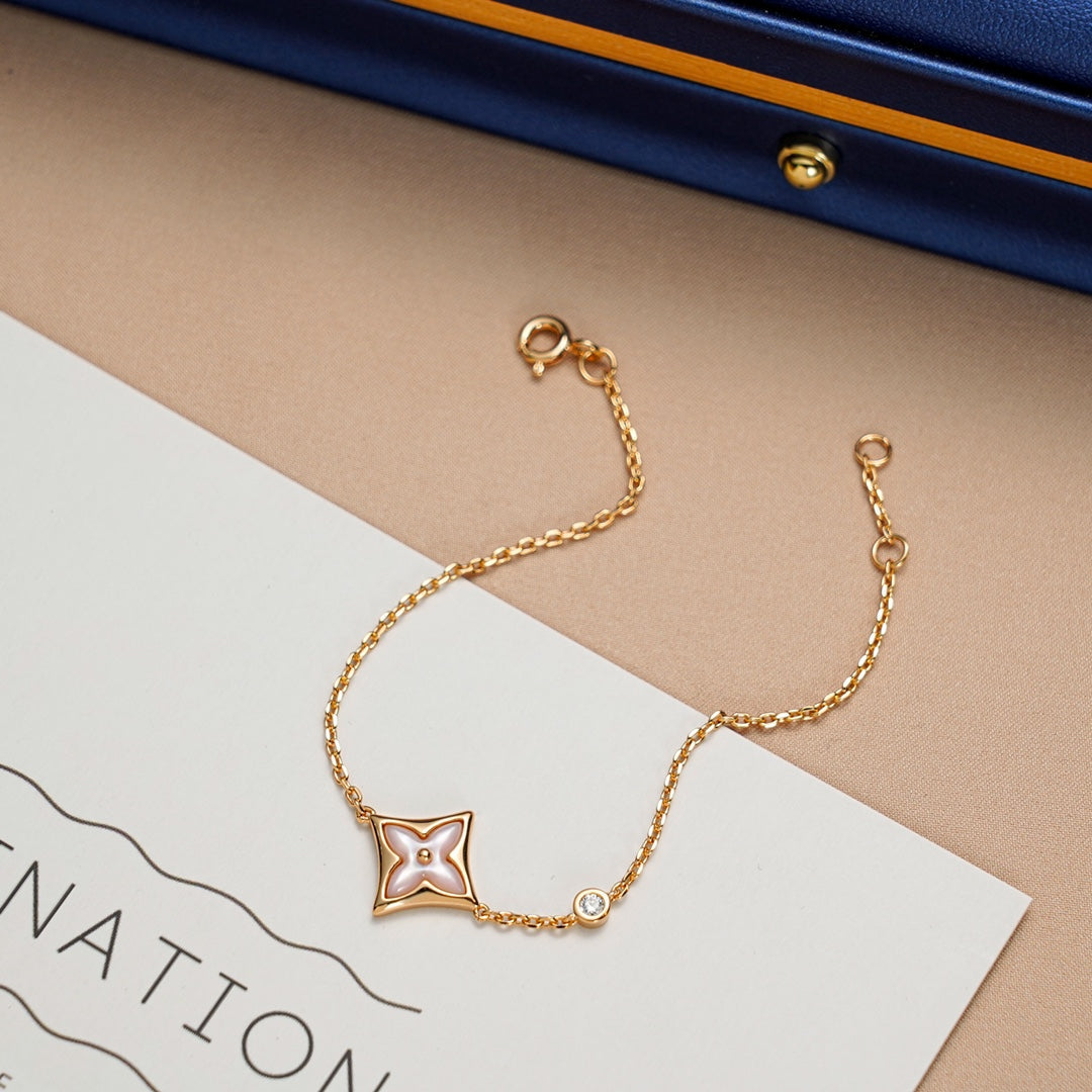 [Super CiCi ]STAR 1 DIAMOND PINK GOLD BRACELET