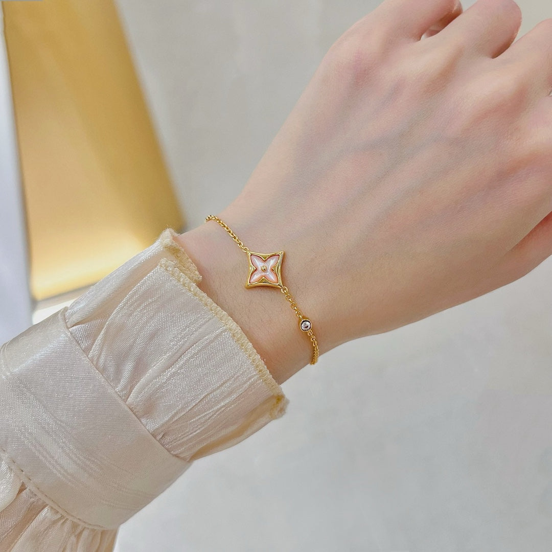 [Super CiCi ]STAR 1 DIAMOND PINK GOLD BRACELET