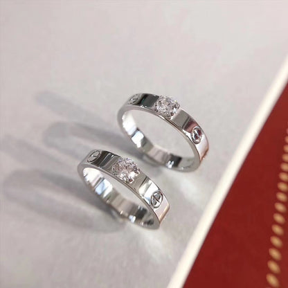 [Super CiCi ]LOVE RING 3.6MM 1 BIG DIAMOND