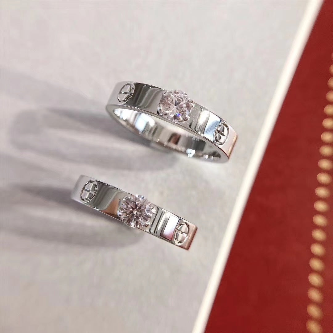 [Super CiCi ]LOVE RING 3.6MM 1 BIG DIAMOND