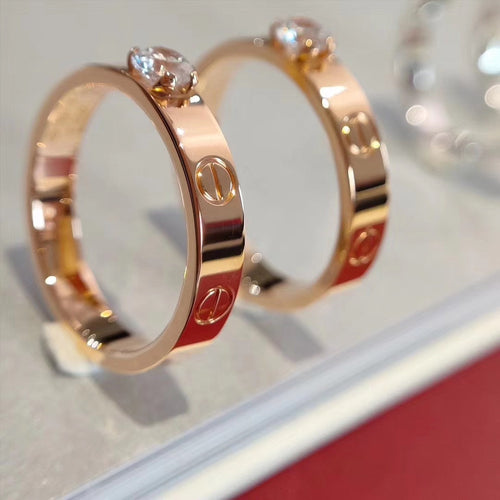 [Super CiCi ]LOVE RING 3.6MM 1 BIG DIAMOND