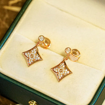 [Super CiCi ]STAR DIAMONDS EARRINGS GOLD