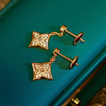 [Super CiCi ]STAR DIAMONDS EARRINGS GOLD