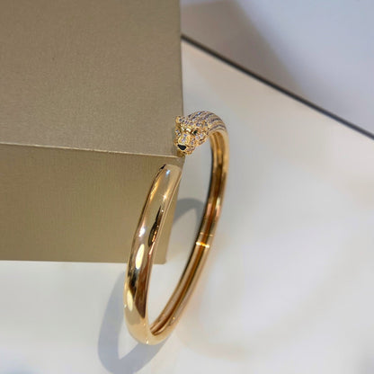 [Super CiCi ]PANTHERE GOLD DIAMOND OPEN BRACELET
