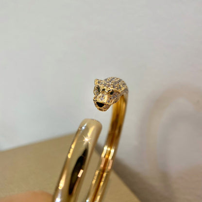 [Super CiCi ]PANTHERE GOLD DIAMOND OPEN BRACELET