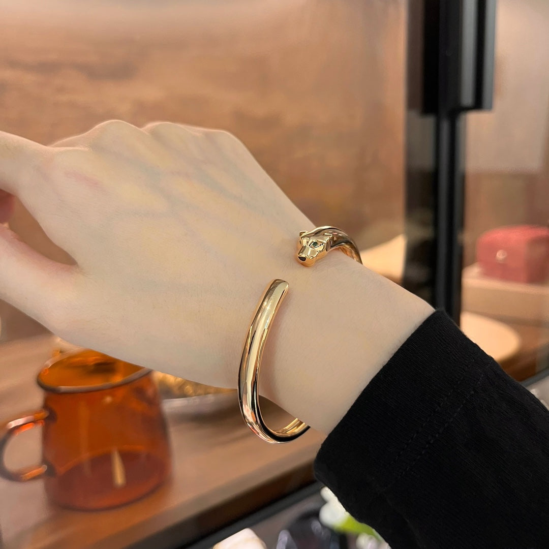 [Super CiCi ]PANTHERE GOLD OPEN BRACELET