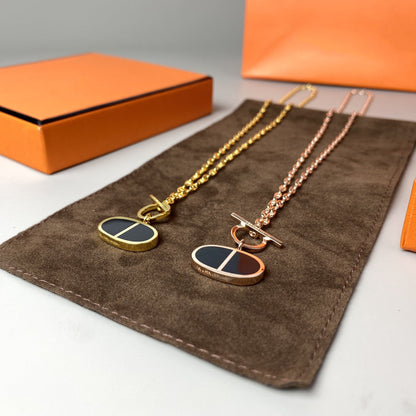 [Super CiCi ]CHAINE VERSO BLACK CERAMIC NECKLACE