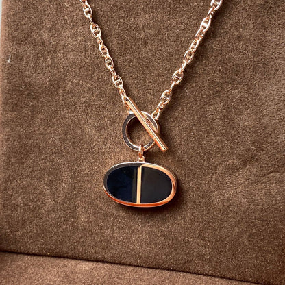 [Super CiCi ]CHAINE VERSO BLACK CERAMIC NECKLACE