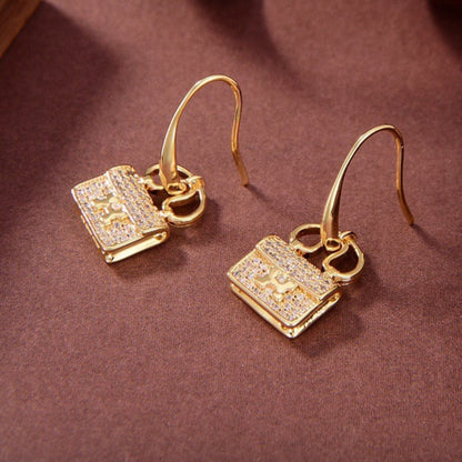 [Super CiCi ]KELLY DIAMOND EARRINGS