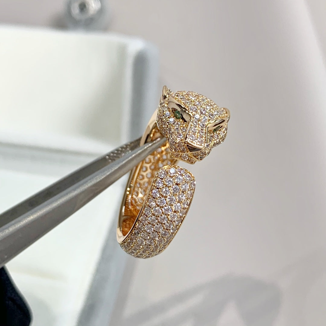 [Super CiCi ]PANTHERE PINK GOLD DIAMOND RING